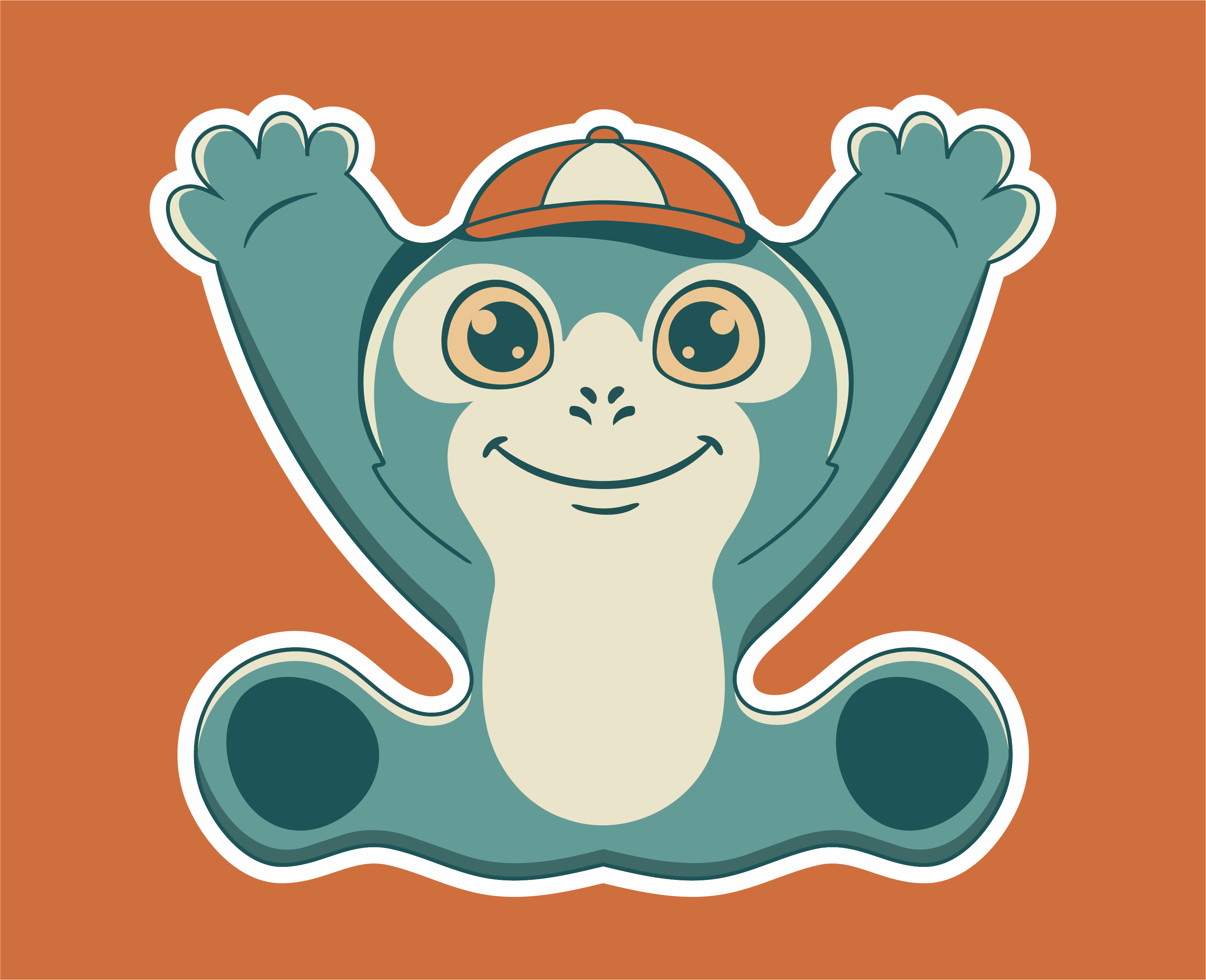 Sticker mascotte miroir