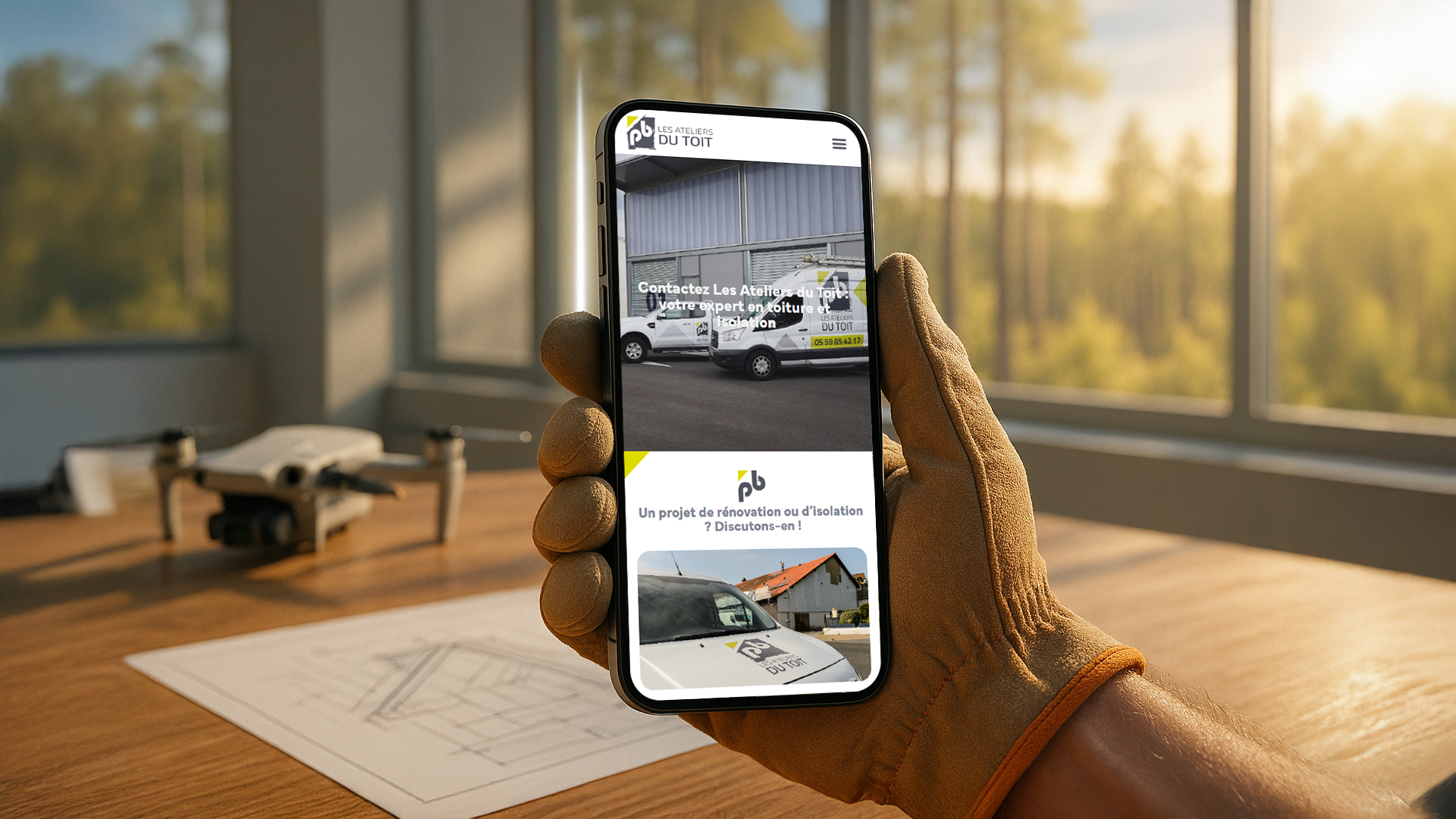 Mockup Ateliers du Toit Mobile