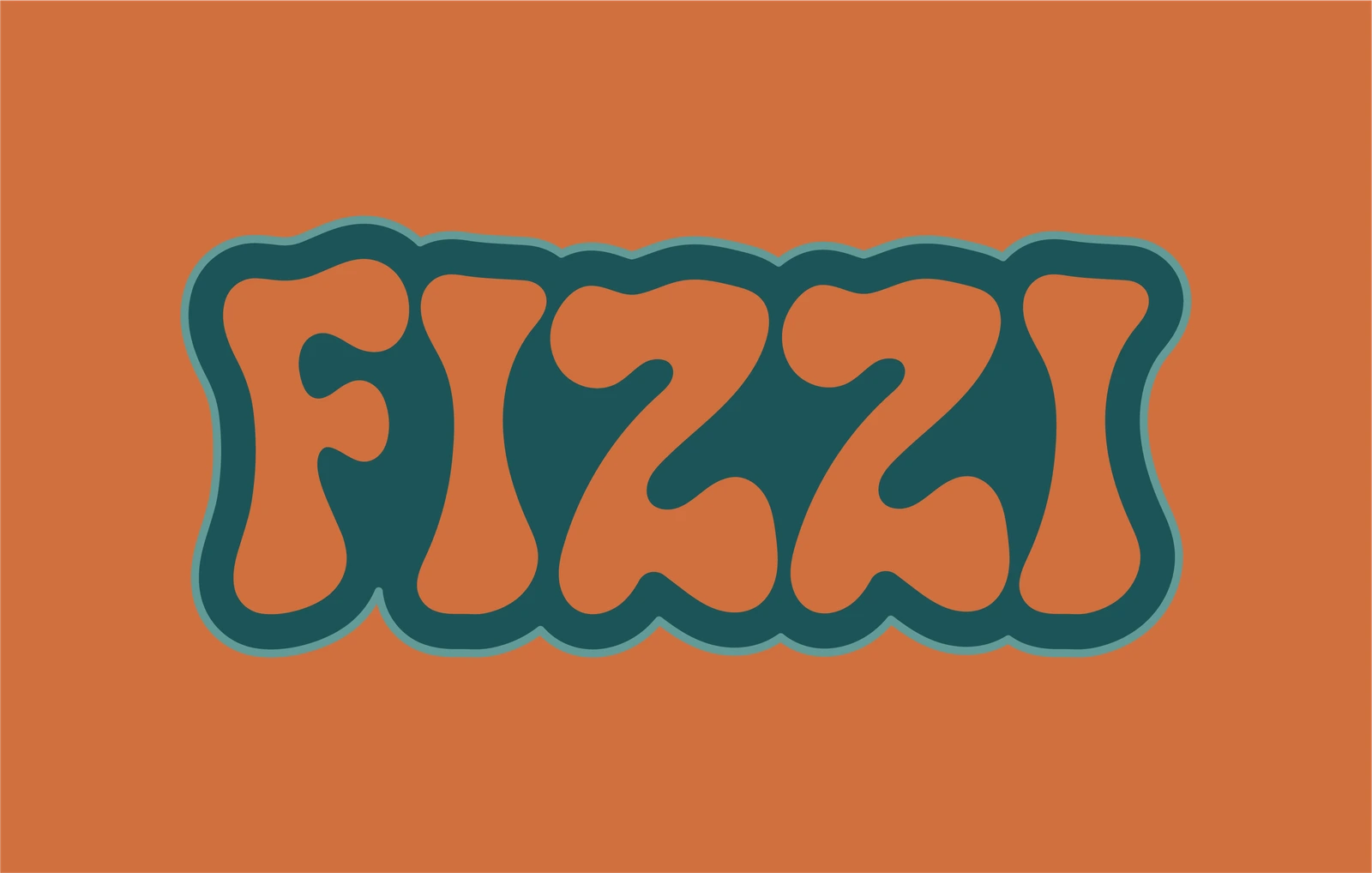 Logo Fizzi sur fond vert profond