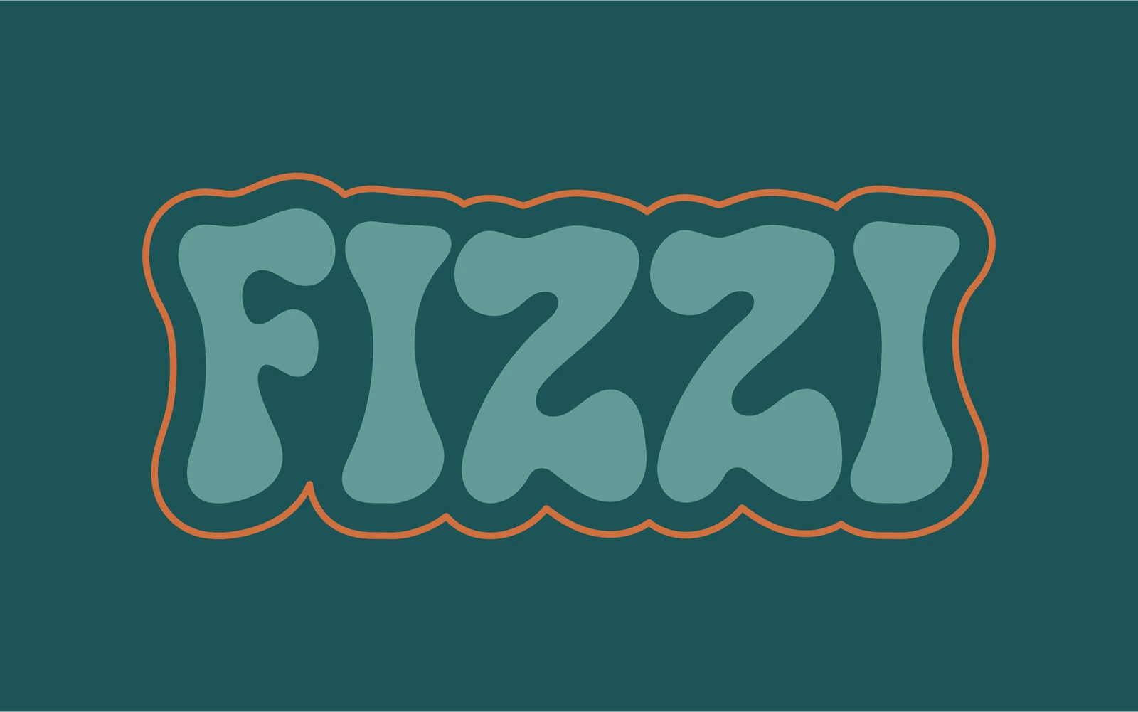 Logo Fizzi sur fond terracotta