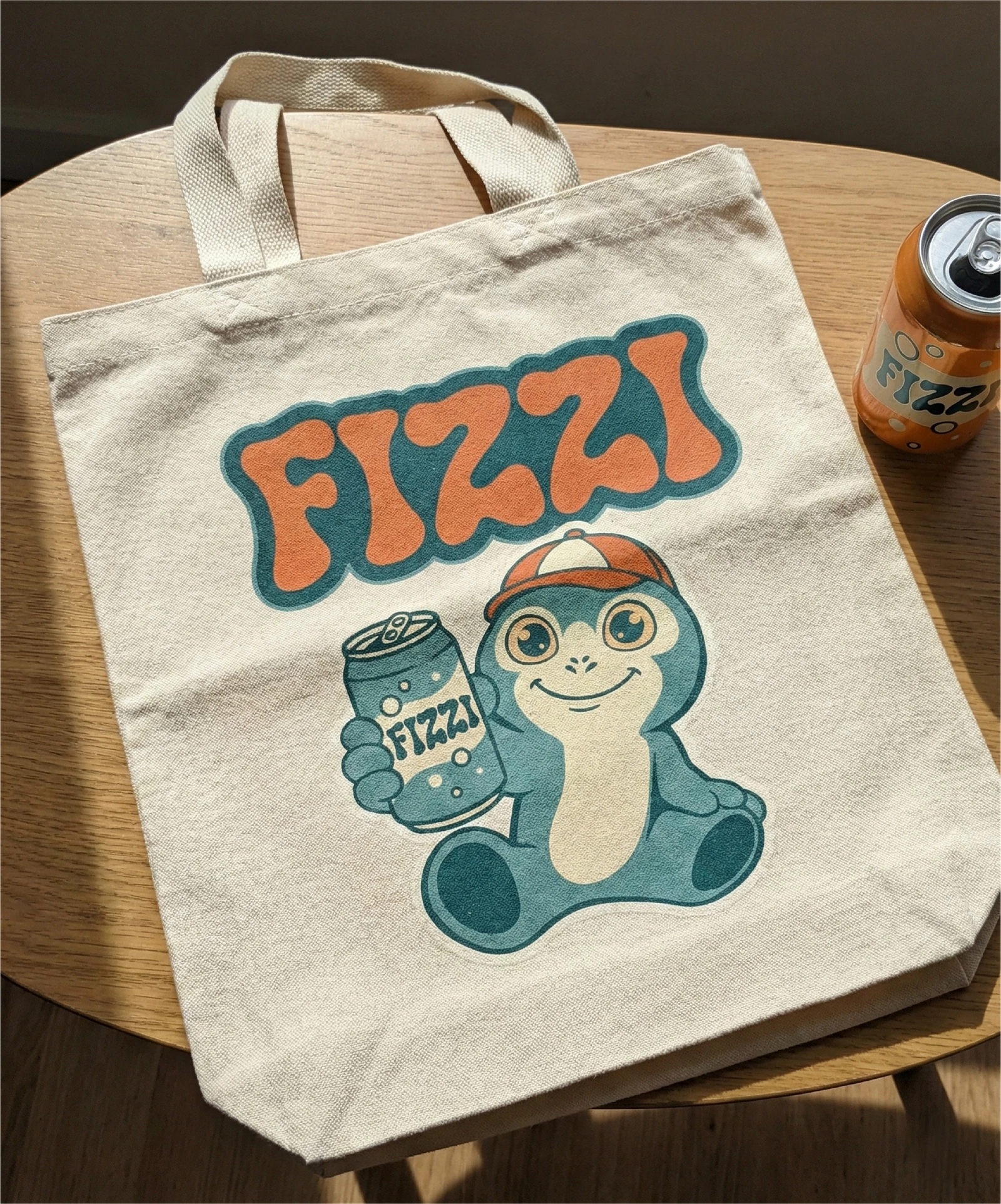 Totebag Fizzi avec logo et mascotte